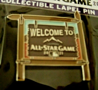 2021 AS All-Star Game pin Welcome to Colorado sign Rockies host at Coors Field - Image 1 of 4