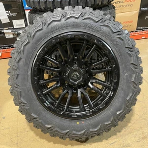 20x10 Fuel D679 Rebel Black Wheels 35" MT Tires 8x170 Ford Super Duty F250 - Picture 1 of 4