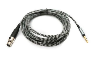 Câble audio 3 m 3,5 mm prise jack pour mini prise XLR tressée en blanc - Photo 1/4