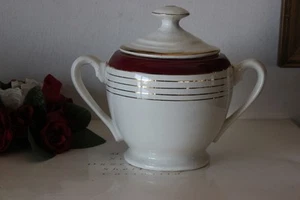 ZUCCHERIERA VINTAGE IN PORCELLANA H CM 13 \ TAZZA FRANCESE / OLD SUGAR BOWL - Picture 1 of 5