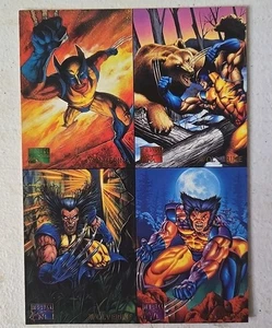 Marvel Masterpiece Dare To Compare Set 4 Card Uncut Promo Sheet 5x7 Wolverine 95 - Bild 1 von 2
