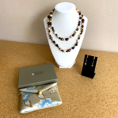 Honora Collection Freshwater Pearl Jewelry Necklace Earrings Colorful NIB - Image 1 of 4