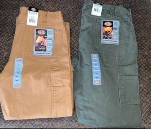 Dickies Heavy Duck Canvas Carpenter Work Pants Men's 40 x 30 Brown &GRAY PICK - Picture 1 of 4