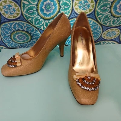 Pierre Dumas Pumps With Crystal Embellishments  - Image 1 of 4