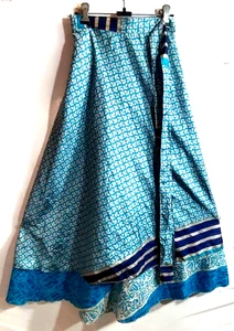 Incredible-art Vintage Silk Sari Magic Wrap Skirt Reversible Double Layer skirt - Picture 1 of 6