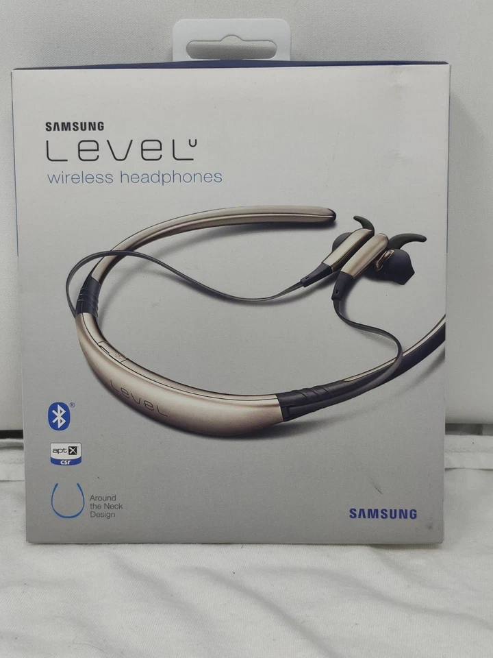 Samsung Level U EO-BG920 Wireless Bluetooth Headphones In-Ear Neckband Gold New - Image 1 of 4