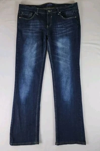 Vigoss Women’s Size 32x31 The New York Slim Bootcut Jeans Dark Wash Flap Pockets - Picture 1 of 20