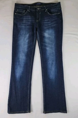Vigoss Women’s Size 32x31 The New York Slim Bootcut Jeans Dark Wash Flap Pockets - Image 1 of 4