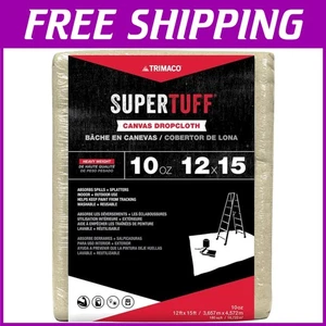 SuperTuff Contractor Canvas Drop Cloth 12x15 - Picture 1 of 8