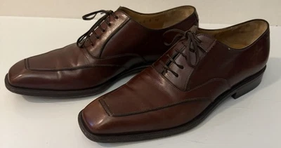 FERRAGAMO LAVORAZIONE ORIGINALE CAP TOE OXFORD MENS DRESS SHOES Sz 9D - Image 1 of 4