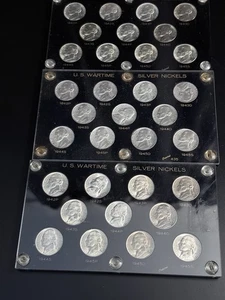 LOTTO NICHEL GUERRA ARGENTO 1942-1945 / 33 MONETE in Capitali, spedizione gratuita - Foto 1 di 2