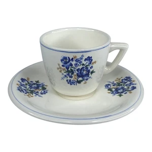 Taza de té y platillo floral vintage LOFISA Guadalajara México - Imagen 1 de 9