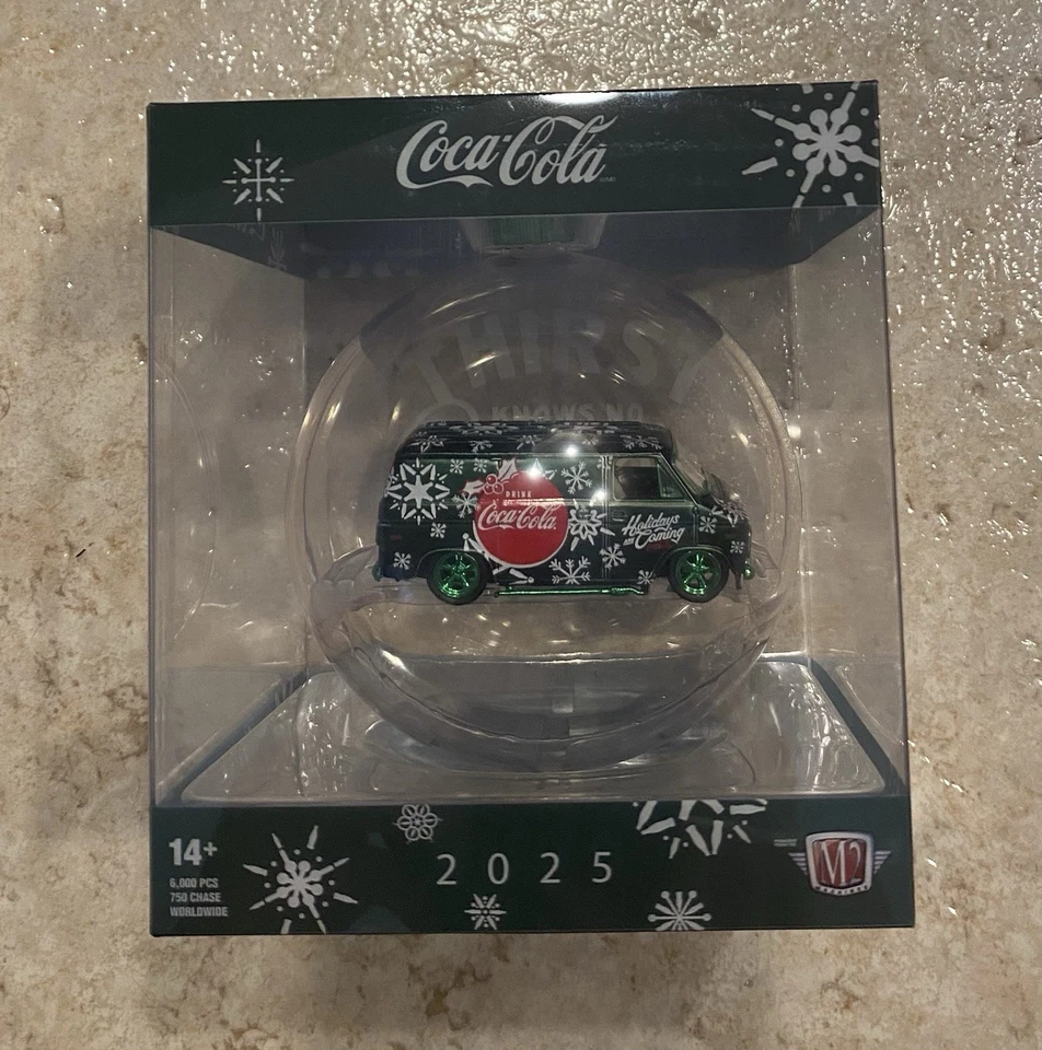 2025 M2 Machines Christmas Ornament - Coca-Cola 1971 Chevrolet Van CHASE!! - Image 1 of 1