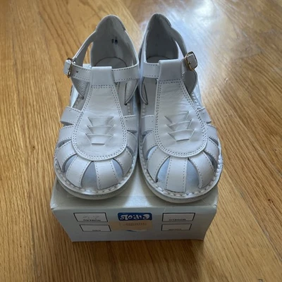 De Osu By Pipole White Leather Girls Made In Spain Sz 26 9.5/10 - Image 1 of 4