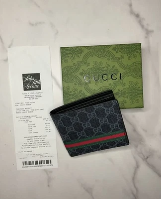 Luxury Gucci Bi-Fold Black Limited Edition Leather Wallet - Image 1 of 2