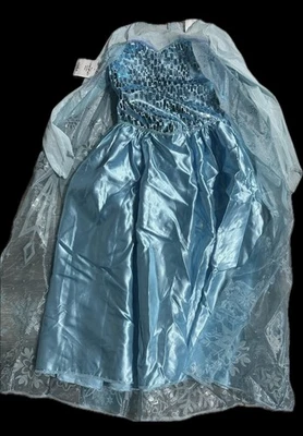 Изысканное платье Disney Frozen Queen Elsa размер 6/6x абсолютно потрясающие детали!! - Изображение 1 из 4