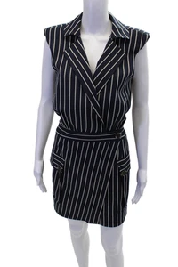 Ramy Brook Women's Sleeveless Wrap Mini Striped Dianna Wrap Dress Striped Size S - Picture 1 of 6