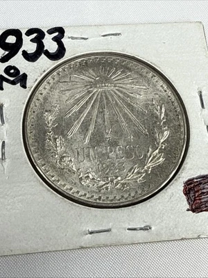 México 1933 plata 1 peso sin circular Foto 1 de 4