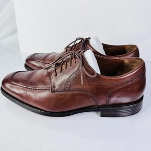 Scarpe Oxford JOHNSTON & MURPHY uomo pelle di pecora formali punta quadrata marrone 11,5 M - Foto 1 di 6