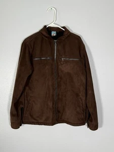 Alf Size Large Brown Microsueded Wind Proof Jacket Canada Mens Size Medium - Picture 1 of 4