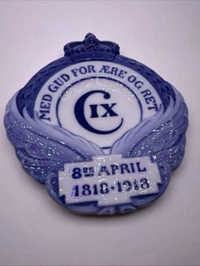 Royal Copenhagen 1818-1918 King Christian IX Memorial Plaque Commemorative Plate - Picture 1 of 4