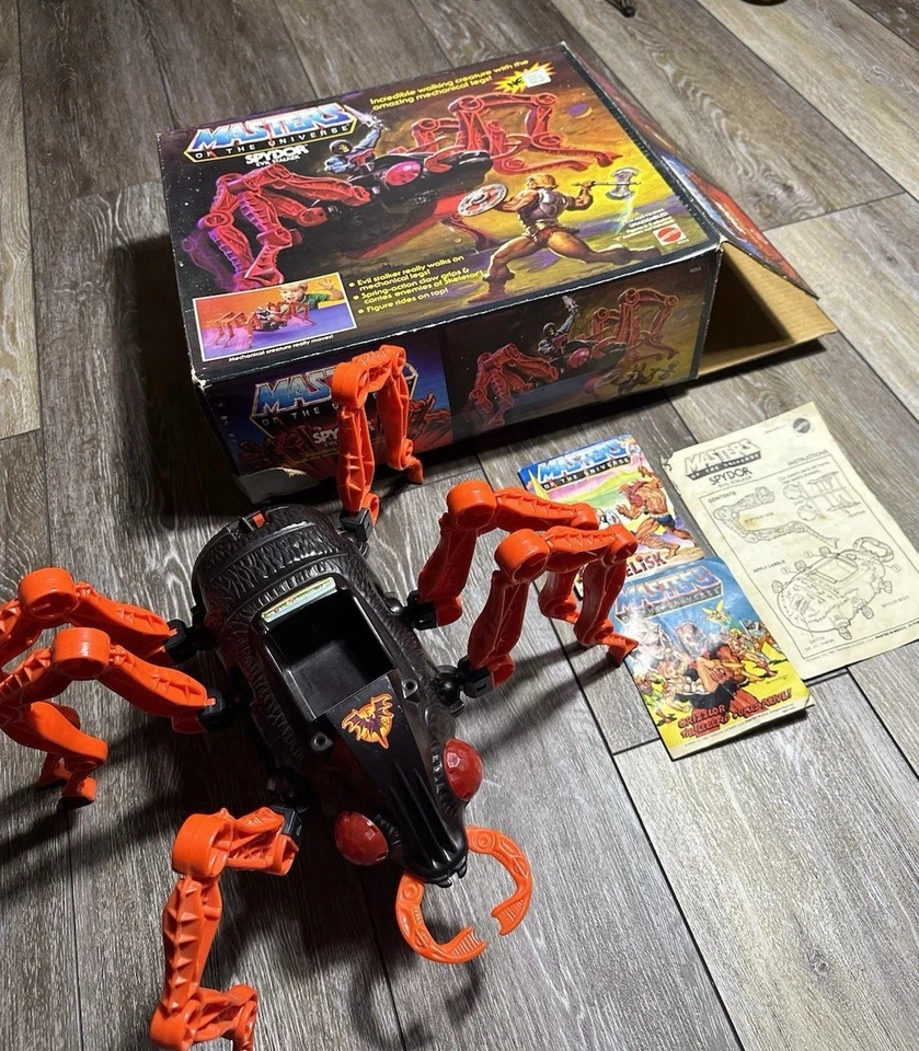 Figura de acción original He-Man MOTU Spydor Vehicle Evil Stalker Mattel 1985 Foto 1 de 4