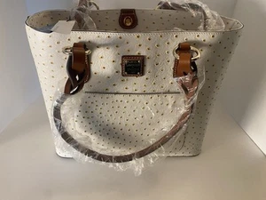 🔥 TOTALMENTE NUEVO CON ETIQUETAS Bolso de Mano Dooney & Bourke Ostrich Tammy Blanco Precio de venta sugerido por el fabricante $398! - Imagen 1 de 12