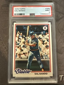 1978 TOPPS #265 SAL BANDO BREWERS - PSA 9 MINT - Picture 1 of 2