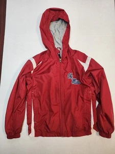 Holloway Jugend Größe Small Ole Miss Rebels Jacke mit Kapuze und Taschen rot weiß - Bild 1 von 12