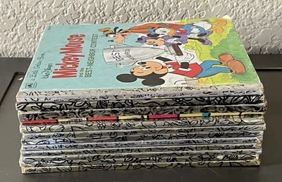 Vintage Disney Little Golden Books Lot Of 13 70s 80s Mermaid Mickey Remus Toby Foto 1 de 4