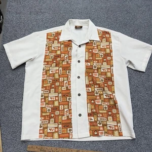 Trader Sams Men’s Large Camp Shirt Disney Parks Polynesian Village Button Up USA - Picture 1 of 7