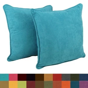 Blazing Needles 25-in. Square Microsuede Throw Pillows (Set - Picture 1 of 89