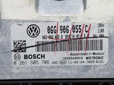 06G906055C 2011-2012 Volkswagen Jetta 2,0 L unidad de control del motor ECU ECM PCM  Foto 1 de 4