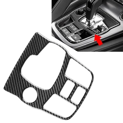 Carbon Fiber Black Gear Shift Panel Cover Trim For Jaguar F-Type 2013-2024 - Image 1 of 4