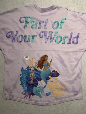 迪士尼精神球衣女式紫色爱丽儿小美人鱼部分你的世界大号 — 第 1/4 张图片