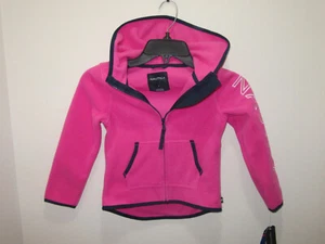 NAUTICA GIRLS FLEECE HOODIE ZIP-UP MAGENTA SIZE 5 - Picture 1 of 3