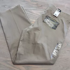NEW Lee Extreme Comfort Straight Fit Khaki Pants Men’s 38x29 Flat Front - Picture 1 of 17