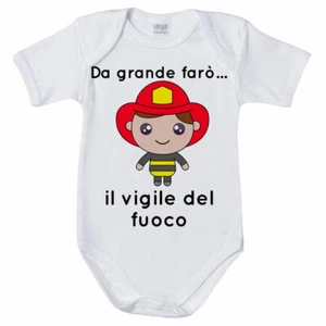 Body neonato da grande farò il vigile del fuoco - Foto 1 di 1