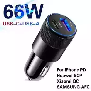 Auto Ladegerät USB-C & USB Zigarettenanzünder 3in1 - inklusive Ladekabel - Bild 1 von 6