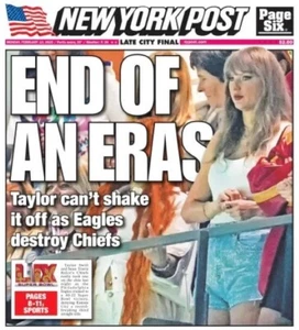 Taylor Swift End Of An Era Super Bowl Newspaper Special New York Post Edition - Picture 1 of 1