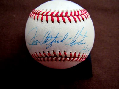 JIM CATFISH HUNTER HOF 1987 YANKEES A'S PITCHER SIGNED AUTO OAL BASEBALL JSA LTR - Image 1 of 4