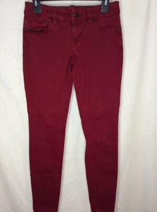 Pantalones de mezclilla para mujer The Limited, talla 2, color vino, rojo mezclilla de altura baja #2314 - Imagen 1 de 12