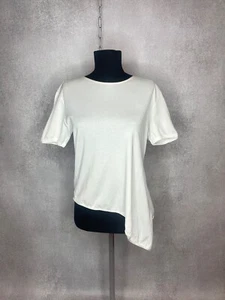 Dolce & Gabbana Women’s White Asymmetrical T-Shirt Made in Italy Size 40 - Picture 1 of 11
