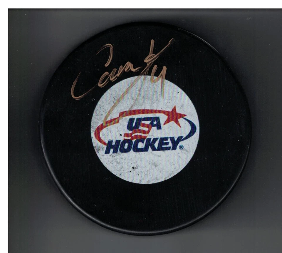 DISCO DE HOCKEY CAM FOWLER AUTOGRAFIADO EQUIPO EE. UU. FIRMADO Foto 1 de 1
