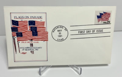 US FDC 1991 Flags On Parade 125th Avviversary Of Memorial Day  - Image 1 of 2