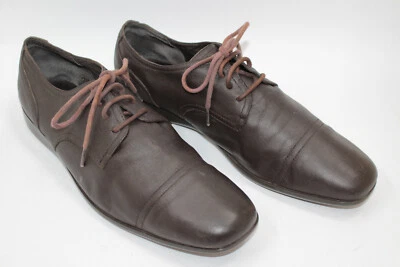 Zapatos De Hombre CAMPER Talla 11.5 Europa 46 Marrón De Cuero S8070 - Imagen 1 de 4