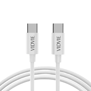 VIDVIE Cavo Caricatore Rapido USB Tipo C a Tipo C per Samsung PD 60W CB472 Bianco - Foto 1 di 7