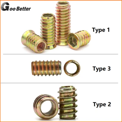 GOO BETTER FURNITURE NUTS SCREWS THREADED INSERT FOR WOOD INSERT HEX-FLANGED THREAD INSERTS
