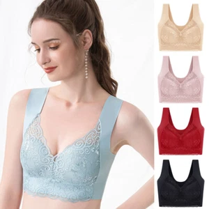 Women Wirefree Push Up Bra Comfortable Yoga Sports Support Bras Padded Underwear - Picture 1 of 31