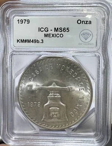 1979 MEXICO Silver ONZA ICG MS-65 IDC Verified - Picture 1 of 2
